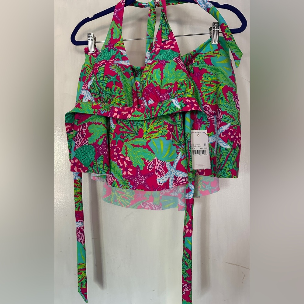 Stealth Parker Vibrant Fuchsia and Green Swimsuit